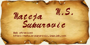 Mateja Supurović vizit kartica